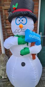 opblaas sneeuwpop 180 cm met verlichting, Diversen, Kerst, Ophalen of Verzenden, Zo goed als nieuw