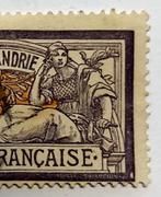 Alexandrië (Franse post in Egypte), zeldzame kleurvariëteit, Verzenden, Gestempeld