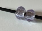 Trollbeads lila prisma, 2 stuks, retired., Glas of Kristal, Ophalen of Verzenden, Zo goed als nieuw, Trollbeads