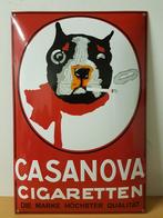 Casanova sigaretten hond rood emaille reclamebord wandbord