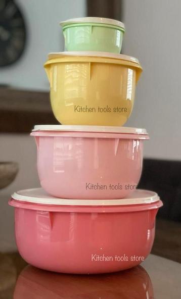 Tupperware Vintage retro wonderkommen set mengkom bewaarkom beschikbaar voor biedingen