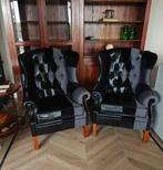 Set van 2 - Chesterfield Oorfauteuil Black Velours Edition, Bollenmarkt 14c, Ophalen of Verzenden, Zo goed als nieuw, Jan Frantzen