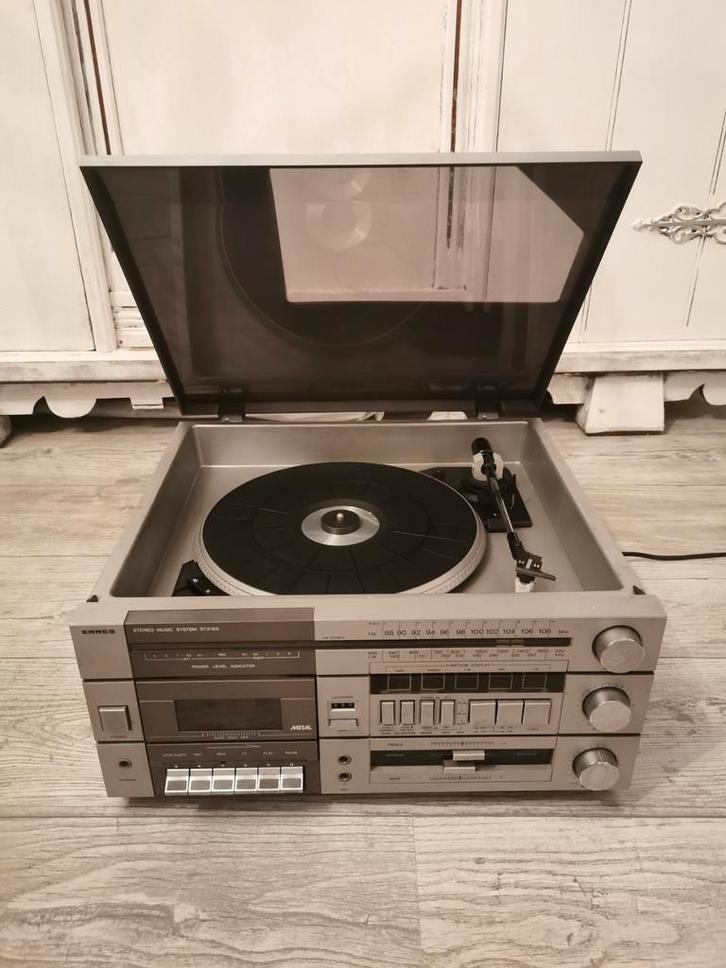 80's compacte stereoset met platenspeler, Audio, Tv en Foto, Platenspelers, Gebruikt, Philips, Ophalen
