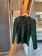 Groene kanten blouse - Maat M, Ophalen of Verzenden, Gedragen, Maat 38/40 (M), Groen