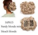 Chignon haar stuk Blonde Grote Dikke Krullen Scrunchie Blond, Nieuw, Ophalen of Verzenden, H, H
