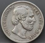 Rijksdaalder 1854 - 2 1/2 gulden 1854 Willem 3, Koning Willem III, Verzenden, Zilver, Losse munt