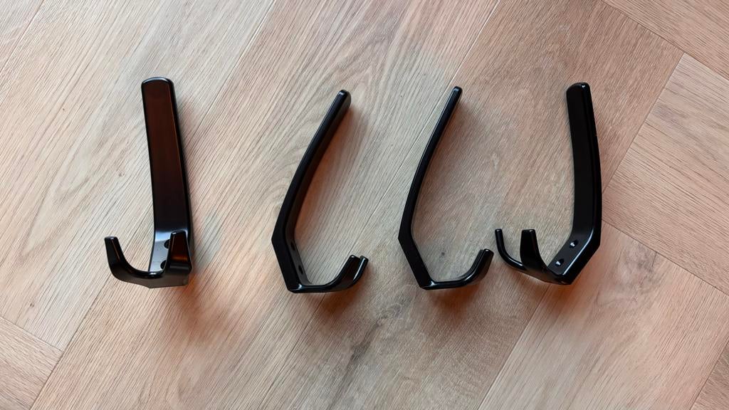 Zwarte Kapstokhaken Siro - 4 Stuks, Kunststof, Wandhaken, Nieuw, Ophalen of Verzenden