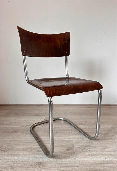 4 Mart Stam Robert Slezak Bauhaus stoelen, Huis en Inrichting, Stoelen, Gebruikt, Ophalen