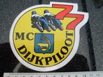 sticker mc dijkpiloot 77 logo motorclub oss vintage 1977, Verzamelen, Stickers, Bedrijf of Vereniging, Zo goed als nieuw, Verzenden