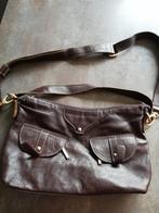 Bruin leder Arcadia Schoudertas., Ophalen of Verzenden, Zo goed als nieuw, Bruin, Schoudertasje