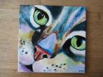 Schilderijtje Kat , 20 x 20 cm, Ophalen, Minder dan 50 cm, Oorspronkelijke maker, Nieuw