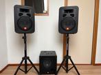 JBL EON 10 G2 + JBL Subwoofer Set met Hoezen & Stands, Audio, Tv en Foto, Luidsprekers, Ophalen, JBL, Zo goed als nieuw, 120 watt of meer