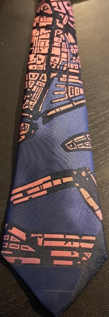 Rotterdam Centrum & Maas stropdas roze-blauw Gemeentewerken beschikbaar voor biedingen