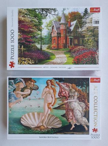 Twee legpuzzels van 1.000 stukjes (68X48 cm) -NIEUW IN DOOS  beschikbaar voor biedingen