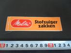 sticker MELITTA Stofzuiger zakken, Ophalen, Zo goed als nieuw