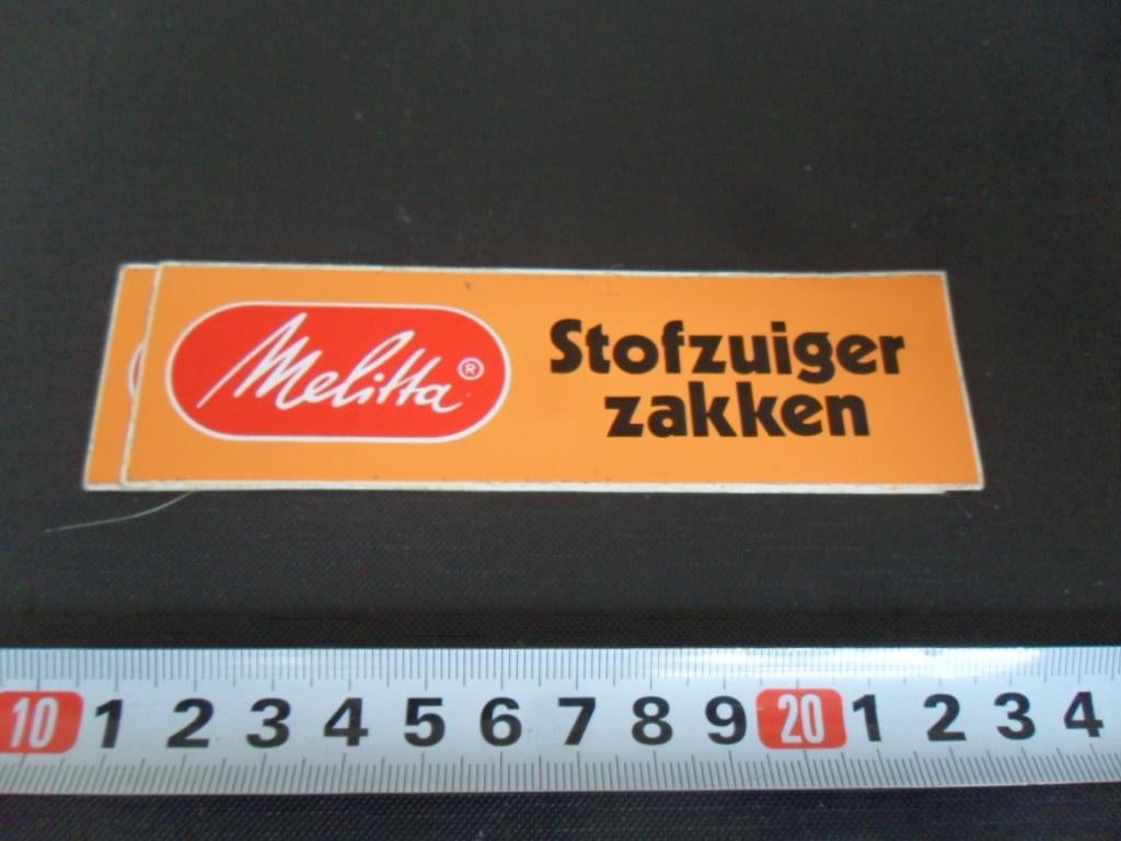 sticker MELITTA Stofzuiger zakken, Verzamelen, Stickers, Zo goed als nieuw, Ophalen