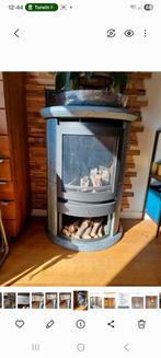 Prachtige gaskachel met speksteen en pijp, Gebruikt, Gas, Ophalen of Verzenden, Vrijstaand