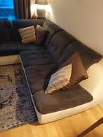 Hoekbank wit met antraciet kleur, Huis en Inrichting, Banken | Bankstellen, Ophalen, 250 tot 300 cm, Gebruikt, Hoekbank