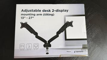 MONITORBEUGEL / MONITORARM 2 SCHERMEN 13-27” GASVEER beschikbaar voor biedingen