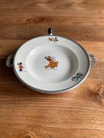 Vintage Disney warmhoudbordje bordje met pluto Mickey Donald, Ophalen of Verzenden, Mickey Mouse, Gebruikt, Servies