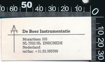 Sticker: De Boer Instrumentatie - Enschede