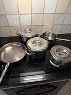 Pannenset van Sus Inox, Gebruikt, Keramische plaat, Pannenset, Ophalen of Verzenden