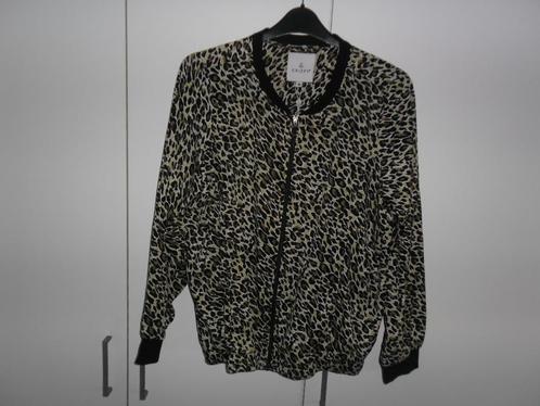 Crizpy Panter Print Bomber Jack Met Print Maat 46/48 NIEUW, Kleding | Dames, Grote Maten, Nieuw, Jasje of Colbert, Bruin, Verzenden