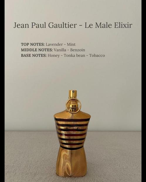 JEAN PAUL GAULTIER - LE MALE ELIXIR -> 2-5-10 ml, Sieraden, Tassen en Uiterlijk, Uiterlijk | Parfum, Nieuw, Verzenden