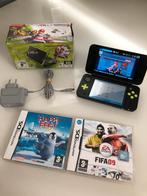 New Nintendo 2DS XL + games + doos - Nettestaat, Spelcomputers en Games, 2DS XL, Ophalen of Verzenden, Groen, Gebruikt