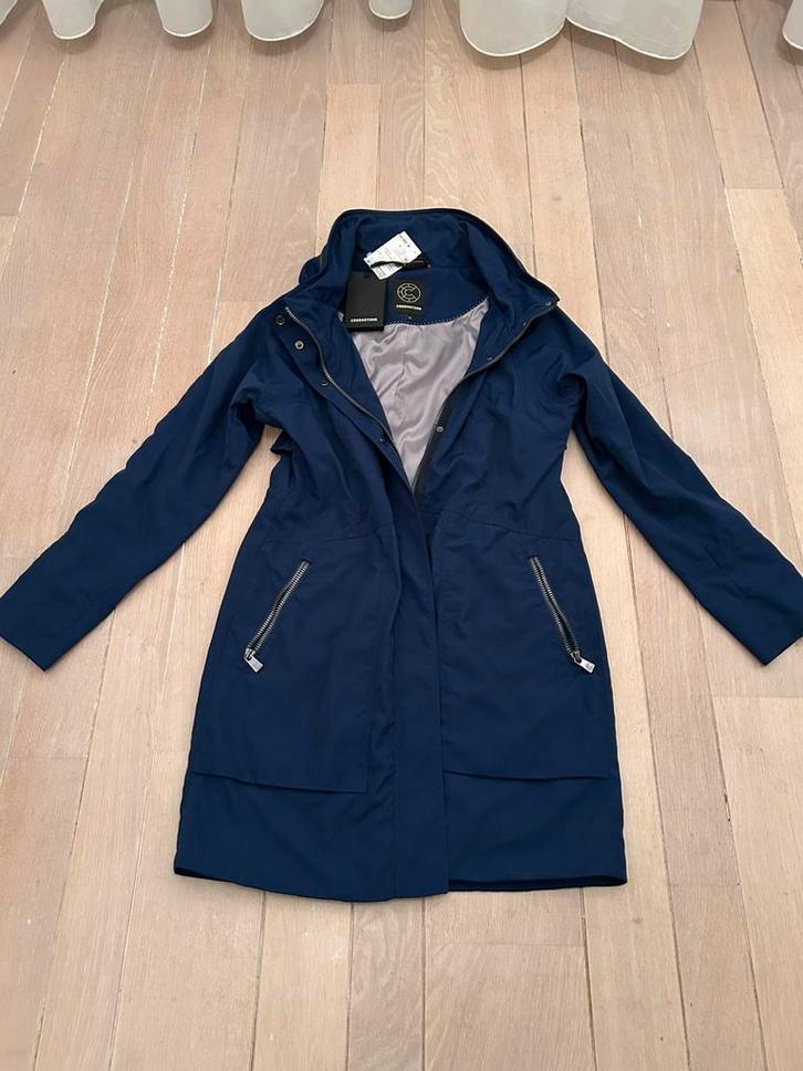 Nieuwe Creenstone jas – donkerblauw – maat 36, Kleding | Dames, Jassen | Winter, Nieuw, Maat 36 (S), Blauw, Ophalen of Verzenden
