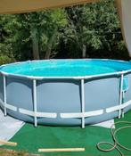 Intex zwembad 305 cm + zandfilter, pomp, IR lamp, trap, etc., 300 cm of meer, 200 tot 400 cm, Rond, Gebruikt
