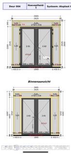 Kunststof kozijn openslaande deuren, Doe-het-zelf en Verbouw, Kunststof, Deurkozijn, Nieuw, Ophalen
