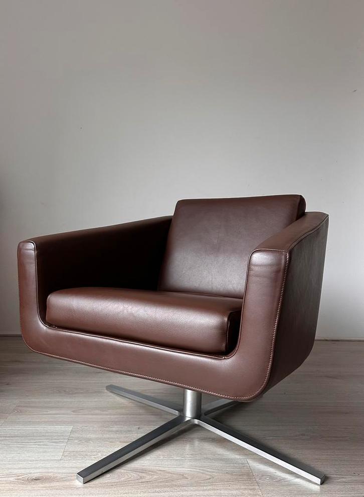 Fsm Pavo design fauteuil, Huis en Inrichting, Fauteuils, Gebruikt, Leer, 75 tot 100 cm, Ophalen