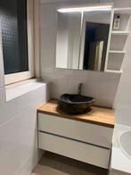 Badkamermeubel met wastafel, spiegelkast en verlichting, Huis en Inrichting, Badkamer | Badkamermeubels, Ophalen, Spiegelkast