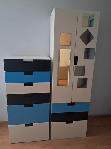 Ikea kasten - blauw zwart wit beschikbaar voor biedingen