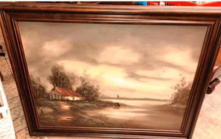 Schilderij van W. Kloos, Antiek en Kunst, Kunst | Schilderijen | Klassiek, Ophalen