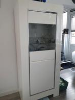 Witte hoogglans vitrinekast - 180x80x45 cm, Huis en Inrichting, Kasten | Vitrinekasten, Ophalen