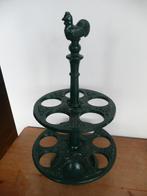 Groen gietijzeren eierhouder voor 12 eieren., Ophalen of Verzenden, Zo goed als nieuw