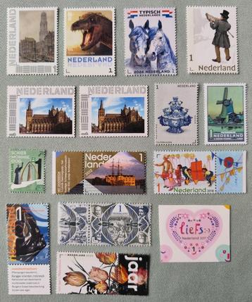 Set 15 goedkope waarde 1 postzegels frankeerbaar postfris beschikbaar voor biedingen