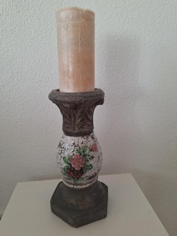 kandelaar brocante stoer landelijk, Antiek en Kunst, Curiosa en Brocante, Ophalen of Verzenden