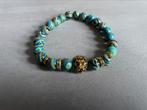 Armbande kralen leeuwenkop, Blauw, Kunststof of Plastic, Nieuw, Ophalen of Verzenden