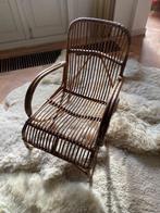 Vintage rotan fauteuil, Huis en Inrichting, Fauteuils, Ophalen, 50 tot 75 cm, Gebruikt, Vintage design