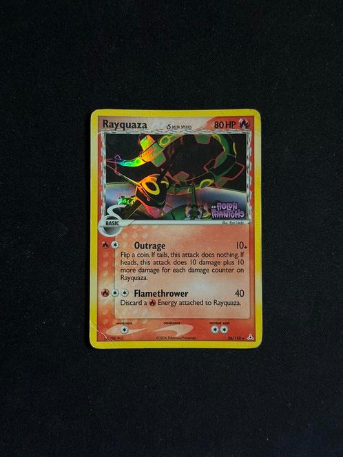 Rayquaza 26/110 reversed holo, Hobby en Vrije tijd, Verzamelkaartspellen | Pokémon, Zo goed als nieuw, Losse kaart, Ophalen of Verzenden