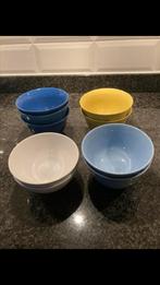 9X AARDEWERK PAP- / COMPOTE SCHAALTJES - KOMMETJES, Ophalen of Verzenden, Zo goed als nieuw, Kom(men), Effen