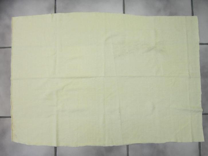 Lap, lichtgele, aan 1 kant wollige, tricotstof, katoen?, Hobby en Vrije tijd, Stoffen en Lappen, Nieuw, Katoen, 30 tot 120 cm