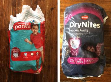 DryNites pyjama pants en Pampers Baby-Dry Pants beschikbaar voor biedingen