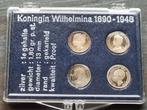 4 zilveren penningen Wilhelmina, Postzegels en Munten, Munten | Nederland, Ophalen of Verzenden, Koningin Wilhelmina, 1 gulden