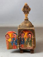250775 Afrikaans Wooden 19th C. Koptisch altar uit Ethiopie, Ophalen of Verzenden