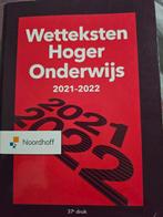 Wetteksten Hoger Onderwijs 2021-2022, Ophalen of Verzenden, Zo goed als nieuw, HBO, Noordhoff