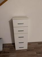 Witte ladekast met 5 laden, Ophalen, Gebruikt, 5 laden of meer, 100 tot 150 cm